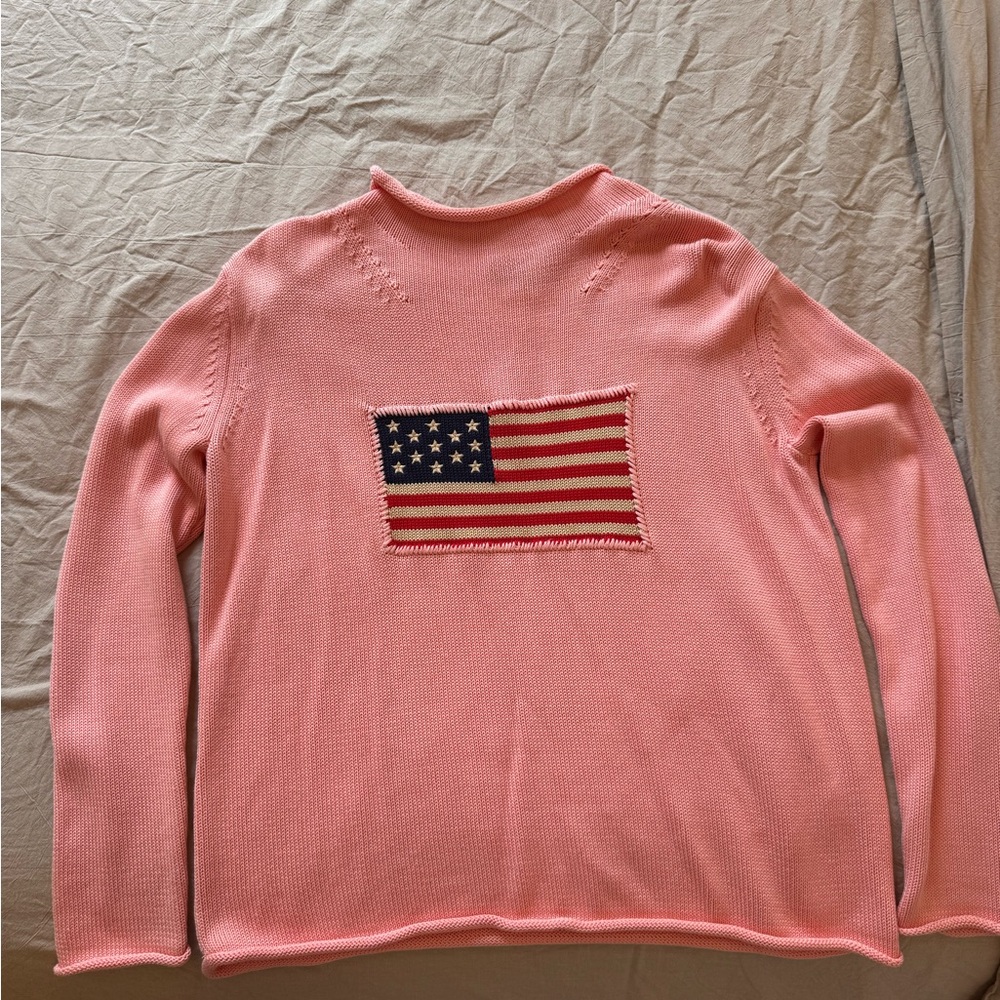 Pink Tuckernuck American Flag Sweater